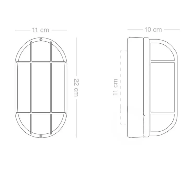 Applique de salle de bain, Benji, verre transparent, bleu, IP44, L11cm, H22cm - Zangra