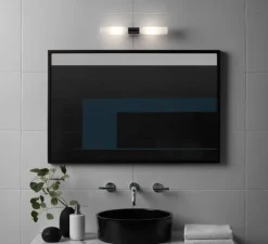 Applique de salle de bain, Padova, chrome poli, IP44, L14,5cm, H30,1cm - Astro