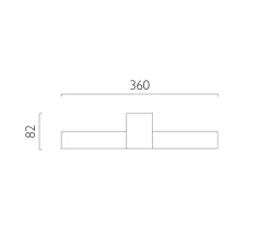 Applique de salle de bain, Padova, chrome poli, IP44, L14,5cm, H30,1cm - Astro