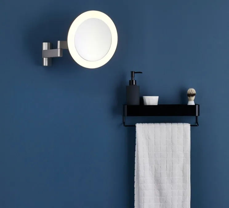 Applique de salle de bain, Niimi Round LED, chrome poli, IP44, LED, 3000K, 146 lm, Ø25cm, P11,5 - 35cm - Astro