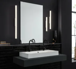 Applique de salle de bain, Mirba 2.0, blanc, IP44,LED, 2700K, 820lm, Ø4cm, H60,9cm - Wever&Ducré