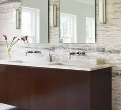 Applique de salle de bain, Mashiko classic 360, chrome, IP44, Ø8cm, H36cm - Astro