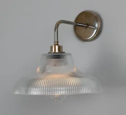 Applique de salle de bain, Mono, laiton antique, IP65, Ø30cm, H35cm - Mullan Lighting