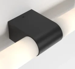 Applique de salle de bain, Padova, noir mat, IP44, L14,5cm, H30,1cm - Astro