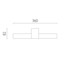 Applique de salle de bain, Padova, noir mat, IP44, L14,5cm, H30,1cm - Astro