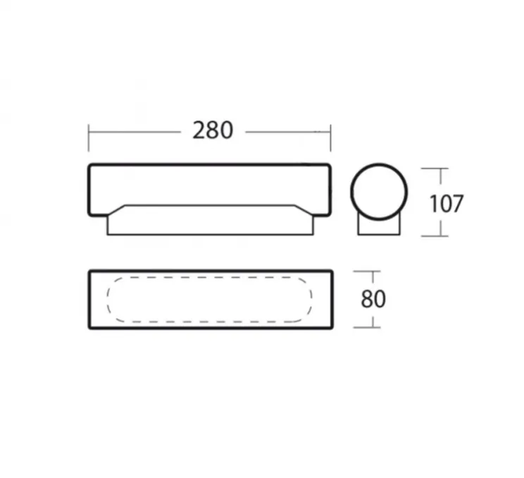 Applique de salle de bain, light.o.092, noir, LED, 3000K, 690 lm, L28cm, H10,7cm - Zangra