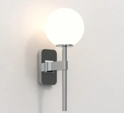 Applique de salle de bain, Tacoma Single, chrome poli, IP44, L7cm, H27cm - Astro Lighting