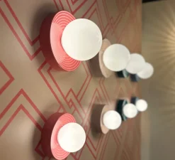 Applique de salle de bain, Alicia, rose, IP44, L22cm, H22cm-Elements lighting