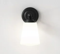 Applique de salle de bain, Anton, noir mat, IP44, L11cm, H21,5cm - Astro