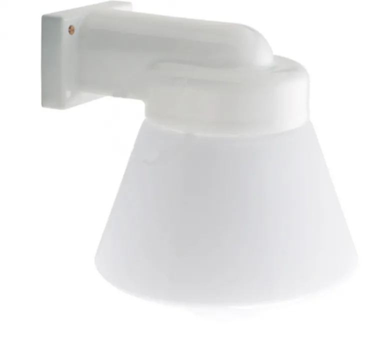 Applique de salle de bain, light.o.004, avec glass019, blanc, IP54, L17cm, H19,9cm - Zangra