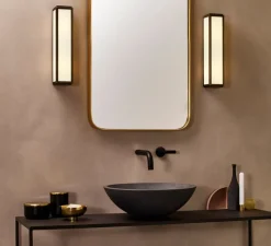 Applique de salle de bain, Mashiko classic 360, bronze, IP44, Ø8cm, H36cm - Astro