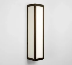 Applique de salle de bain, Mashiko classic 360, bronze, IP44, Ø8cm, H36cm - Astro