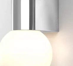 Applique de salle de bain, Ortona Twin, chrome poli, IP44, L9cm, H38,5cm - Astro