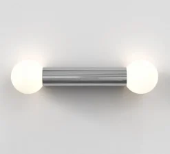 Applique de salle de bain, Ortona Twin, chrome poli, IP44, L9cm, H38,5cm - Astro