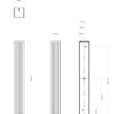 Applique de salle de bain, Boston 600, bronze, IP44, LED, 3000K, 780 lm, Ø8cm, H61cm - Astro