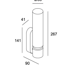 Applique de salle de bain, Dresde, nickel, IP44, LED, 3000k, 563 lm, L4,1cm, H26,7cm - LEDs C4