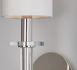 Applique de salle de bain, Amherst, nickel poli, IP44, L12.7cm, H47,6cm - Hudson Valley Lighting