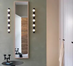 Applique de salle de bain, Cabaret 5 II, noir mat, IP44, cm, L70cm, H6,5cm - Astro