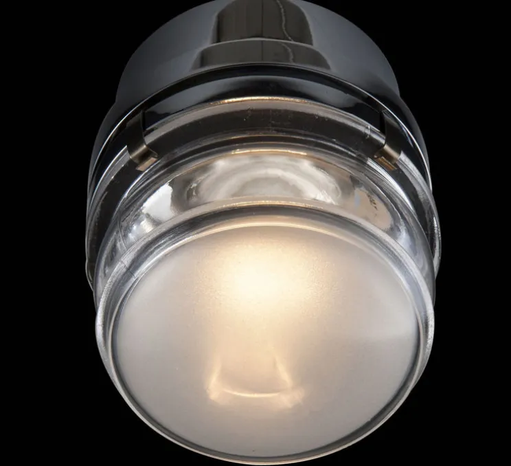 Applique de salle de bain, Fresnel, IP44, noir, Ø12cm, H10cm - Oluce