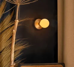 Applique de salle de bain, Bee, or givré, IP65, Ø12cm, H18cm - Humble