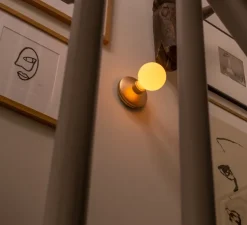 Applique de salle de bain, Bee, or givré, IP65, Ø12cm, H18cm - Humble