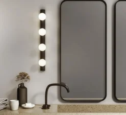 Applique de salle de bain, cabaret 4 II, noir mat, IP44, L55cm, H6,5cm - Astro