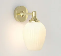 Applique de salle de bain, Liberty, laiton poli, IP44, L12,4cm, H23,5cm - Astro