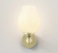 Applique de salle de bain, Liberty, laiton poli, IP44, L12,4cm, H23,5cm - Astro