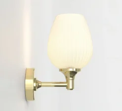 Applique de salle de bain, Liberty, laiton poli, IP44, L12,4cm, H23,5cm - Astro