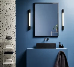 Applique de salle de bain, Palermo 600 LED, noir mat, IP44, LED, 3000K, 346lm, L60cm, H60cm - Astro Lighting