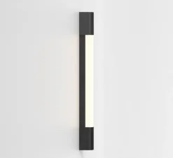 Applique de salle de bain, Palermo 600 LED, noir mat, IP44, LED, 3000K, 346lm, L60cm, H60cm - Astro Lighting