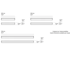 Applique de salle de bain, IP Metrop 325, graphite satiné, IP44, LED, 3000k, 300 lm, L32,5cm, H4,5cm - CVL