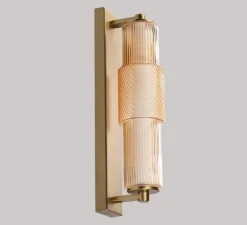 Applique de salle de bain, Mojo, orange, laiton, LED, dim, 3000K, 1096 lm, L8cm, H45cm - Nexel