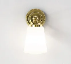 Applique de salle de bain, Anton, laiton poli, IP44, L11cm, H21,5cm - Astro