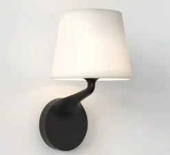 Applique de salle de bain, Millie, noir mat, blanc, IP44, L16cm, H27,6cm - Astro