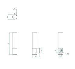 Applique de salle de bain, Bari, nickel mat, IP44, L4cm, H20cm - Astro Lighting