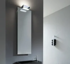 Applique de salle de bain avec fixation miroir, Box 1-25 N, chrome, LED, L25cm, H5cm - Decor Walther