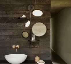 Applique de salle de bain, Tell Me Stories, noir, IP44, LED, dim, 2700K, 1200 lm, Ø41cm, H77,6cm - DCW éditions Paris