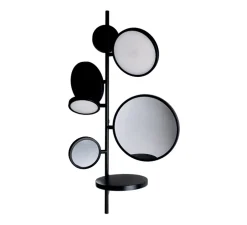 Applique de salle de bain, Tell Me Stories, noir, IP44, LED, dim, 2700K, 1200 lm, Ø41cm, H77,6cm - DCW éditions Paris