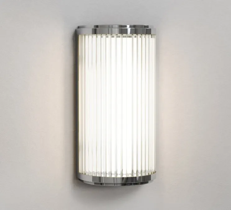 Applique de salle de bain, Versailles 250, chrome poli, IP44, LED, dim, phase-cut, 3000K, 320lm, L12,5cm, H25cm - Astro