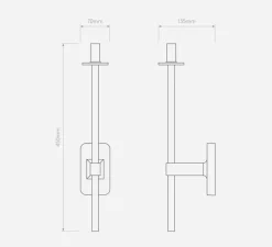 Applique de salle de bain, Tacoma Single Grande, laiton antique, abat-jour Tacoma Glass, opalin, IP44, L13,5cm, H53,2cm - Astro Lighting