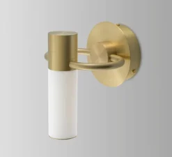 Applique de salle de bain, Storm, laiton satiné, IP44, LED, 3000k, 420 lm, L50cm, H18cm - CVL