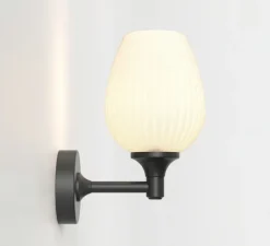 Applique de salle de bain, Liberty, noir mat, IP44, L12,4cm, H23,5cm - Astro