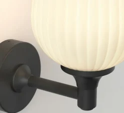 Applique de salle de bain, Liberty, noir mat, IP44, L12,4cm, H23,5cm - Astro