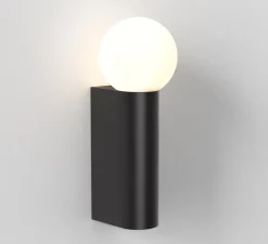 Applique de salle de bain, Ortona Single, noir mat, IP44, L9cm, H24,3cm - Astro