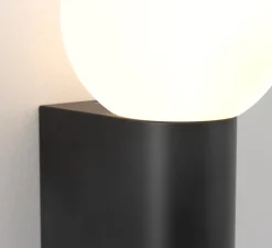 Applique de salle de bain, Ortona Single, noir mat, IP44, L9cm, H24,3cm - Astro