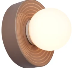 Applique de salle de bain, Alicia, taupe, IP44, L22cm, H22cm-Elements lighting