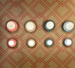 Applique de salle de bain, Alicia, taupe, IP44, L22cm, H22cm-Elements lighting