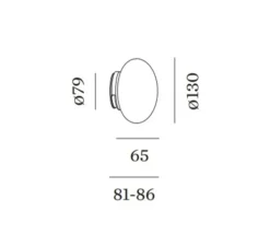 Applique de salle de bain, Perlez Clip 1.0, blanc, IP44, LED, dim, 3000K, 550 lm, Ø13cm, H6,5cm - Wever&Ducré