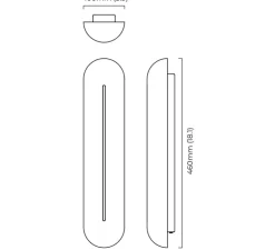 Applique de salle de bain, Hepworth, laiton et albâtre, IP44, LED, dim, 2700K, L10cm, H46cm - CTO lighting